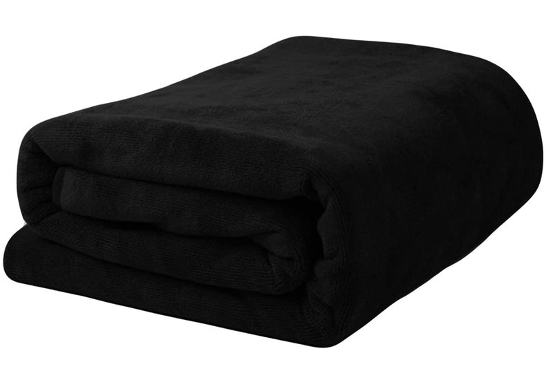 MYLSMPLE Luxury Microfiber Extra Large Bath Towel Beach Bath Sheet Fast Drying Towel Soft Absorbent Hotel Towel(36 Inch X 72 Inch, Black) - Image 1